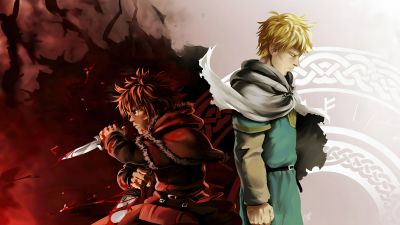 Vinland Saga, Artwork, Anime series, Thorfinn, 5K