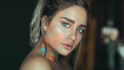 Woman, Portrait, Colorful