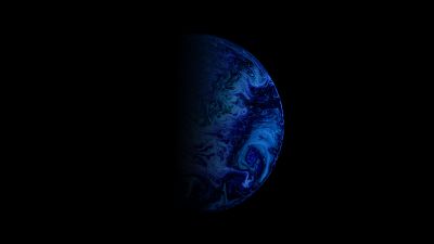 Blue, Planet, 8K, Astronomy, Outer space, Black background, 5K, AMOLED