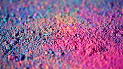 Chalk dust, Colorful, Bokeh, Macro, 5K