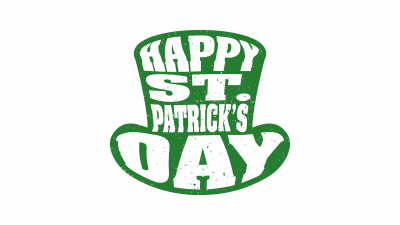 St. Patrick's Day, White background, 5K, 8K, Leprechaun cap, Irish