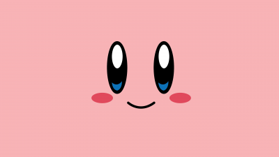 Kirby, Kawaii face, Pastel background, Cute face, Kawaii cartoon, 5K, Minimalist