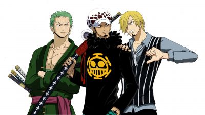 Roronoa Zoro, Trafalgar Law, Sanji, One Piece