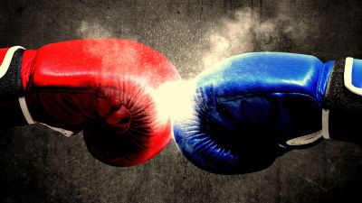 Boxing, Punch, Gloves, Sepia background