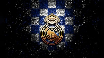 Real Madrid CF, Mosaic, 5K, Logo, Spanish, Football club