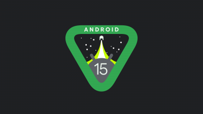 Android 15, Developer, 5K, Logo, Minimalist, Dark background