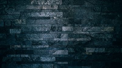 Stone wall, Dark background, Brick wall, 5K, Dark Mode