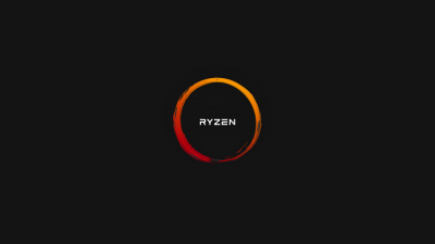 AMD Ryzen, 8K, Dark background, Minimal logo, 5K