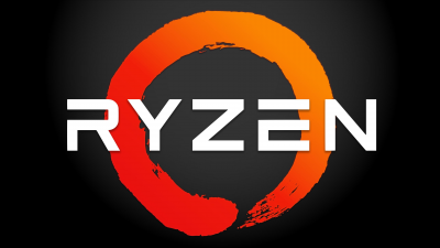 AMD Ryzen, Dark background, Logo