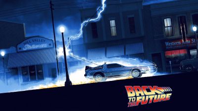 Back to the Future, Time travel, Movie poster, 5K