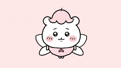 Chiikawa, Cute cartoon, Nanka Chiisakute Kawaii Yatsu, Adorable, Light pink background