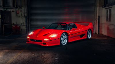 Ferrari F50, Supercar, Red cars