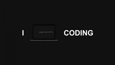 I Love, Coding, Dark background, Coder