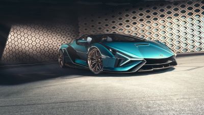 Lamborghini Sián Roadster, Aesthetic, Supercars, 2020, 5K, 8K
