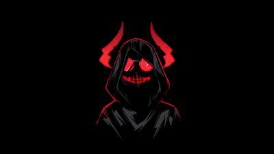 Spooky, Devil, AMOLED, Black background