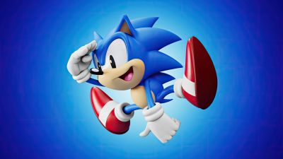 Sonic the Hedgehog, Cartoon, Blue background