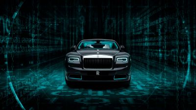 Rolls-Royce Wraith Kryptos Collection, 8K, 2020, 5K, Dark background