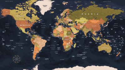 World map, Design