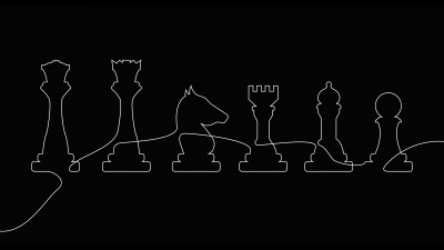 Chess pieces, Outline, Minimal art, King (Chess), Knight (Chess), Pawn (Chess), Rook (Chess), Bishop (Chess), 5K