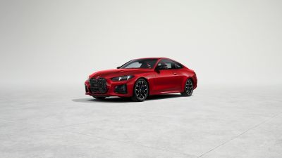 BMW 430i Coupé M Sport, 2024, 5K, Red cars, White background
