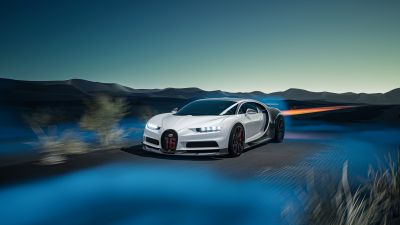 Bugatti Chiron, Aesthetic, CGI, Outdoor