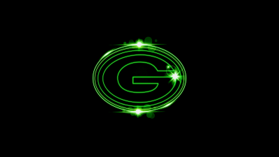 Green Bay Packers, Black background, Logo, NFL team, American football team