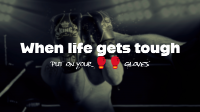 Boxing, Motivational quotes, Tough, Life motto, Monochrome background, 5K