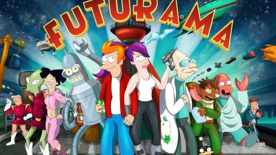 Futurama, TV series, Key Art, 5K, Phillip J Fry, Bender (Futurama)