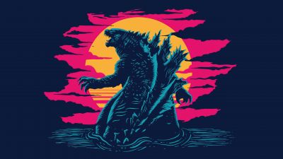 Godzilla, Artwork, 5K, Kaiju