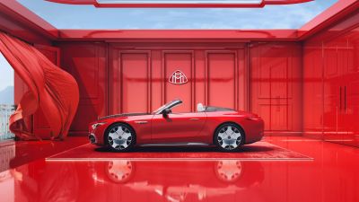 Mercedes-Maybach SL 680, 2024, 5K, Red aesthetic