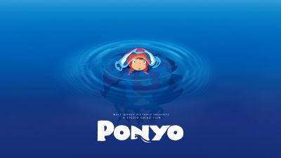 Ponyo, Studio Ghibli, Movie poster, 5K, 8K