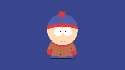 Stan Marsh, Minimalist, South Park, 5K, Blue background