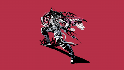 Jin Kazama, Artwork, Maroon background, Tekken, 5K