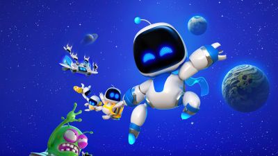 Astro Bot, 2024 Games, 5K, PlayStation 5, Blue background