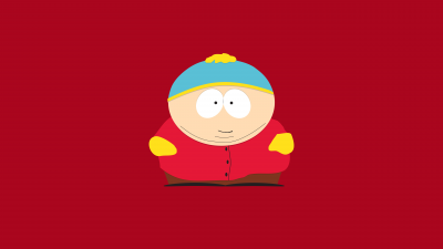 Eric Cartman, Minimalist, South Park, 5K, Red background