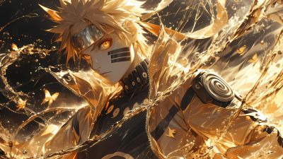 Naruto Uzumaki, Golden, Artwork, AI art, Naruto Shippuden