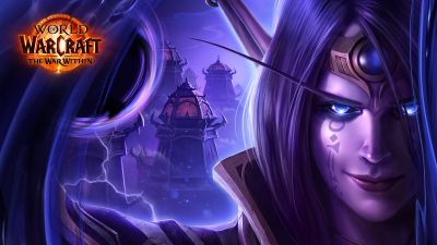 World of Warcraft: The War Within, 2024 Games, Game Art, Purple background, Voidweaver