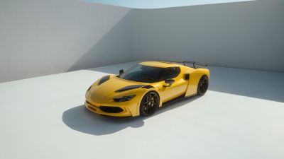 Novitec Ferrari 296 GTB, 8K, 2024, 5K, Yellow cars