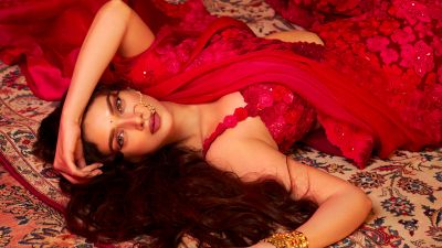 Aditi Rao Hydari, Heeramandi, Red aesthetic, Indian actress, 5K, Traditional