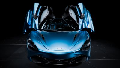 McLaren 720S, Dark background, Sports cars