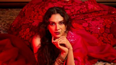 Aditi Rao Hydari, Red aesthetic, Indian actress, 5K, Traditional