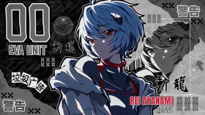 Rei Ayanami, Monochrome background, Neon Genesis Evangelion, Fan Art