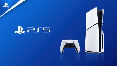 Sony PlayStation 5, Official, Sony PS5, 5K, Blue background