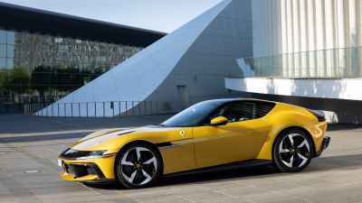 Ferrari 12Cilindri, Outdoor, Yellow cars, 5K, 8K, Sports cars