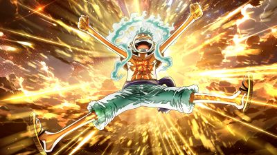 Laughing Luffy, One Piece, 5K, Gear 5, Monkey D. Luffy