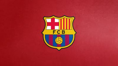 FCB, Red background, FC Barcelona, Crest