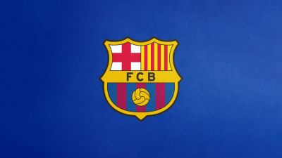 FCB, Blue background, Crest, FC Barcelona