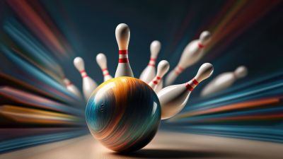 Bowling, 5K, AI art, Bowling ball, Bowling pins