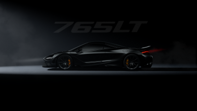 McLaren 765LT, Black cars, Dark background, Dark aesthetic, Supercars