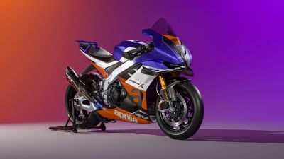 Aprilia RSV4 XTrenta, 2024, Gradient background, Sports bikes